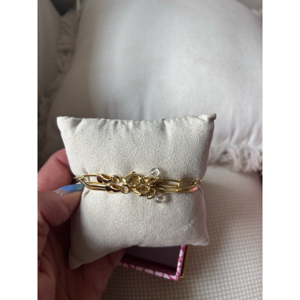 House Of Harlow 1960 Demi Fine 14K Gold Plated Set Of 2 Bracelets NWT - Picture 2 of 4